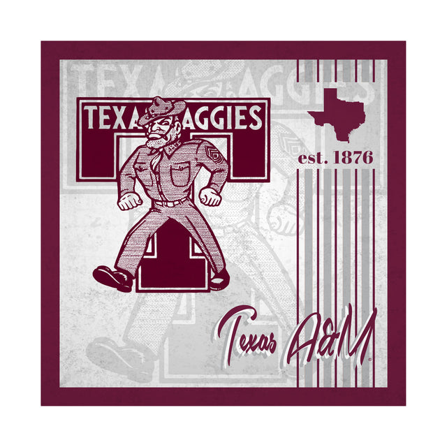 Letrero de madera de 10 x 10 de los Texas A&amp;M Aggies