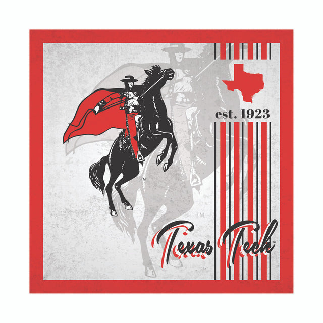 Letrero de madera de 10 x 10 de los Texas Tech Red Raiders con diseño de álbum