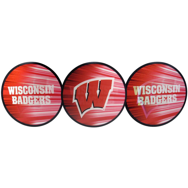 Calcomanía lenticular de Wisconsin Badgers