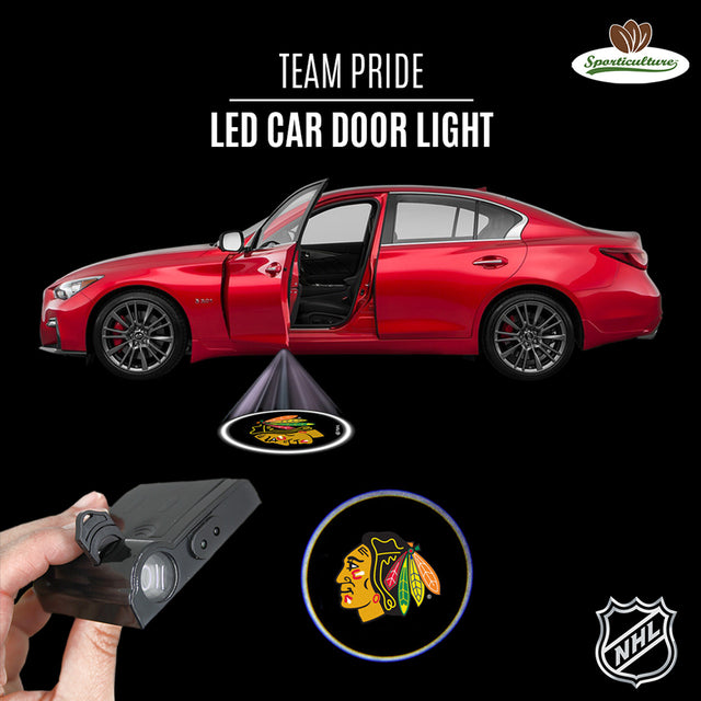 Luz LED para puerta de coche de los Chicago Blackhawks