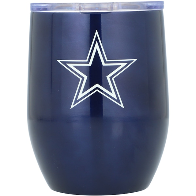 Vaso de viaje de acero inoxidable curvado de 16 oz de los Dallas Cowboys