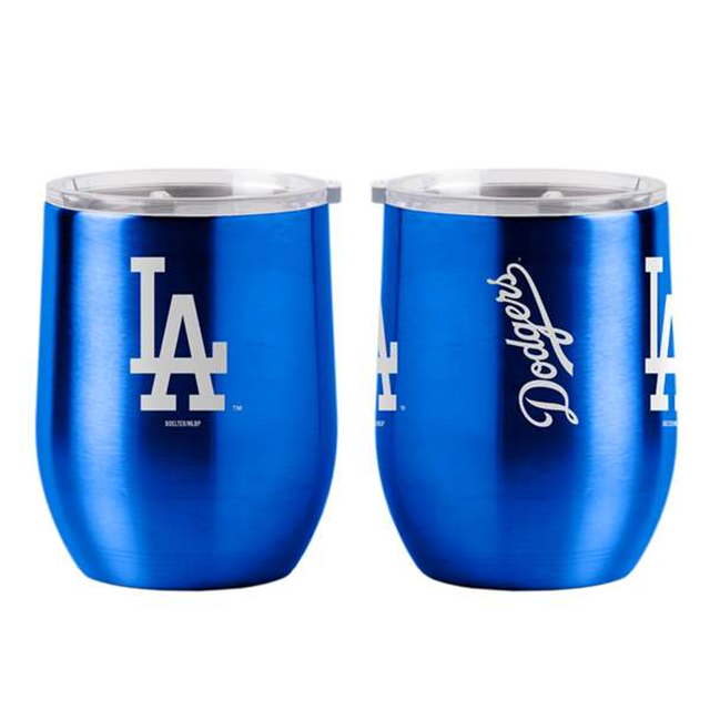 Vaso de viaje curvo de acero inoxidable de 16 oz de Los Angeles Dodgers