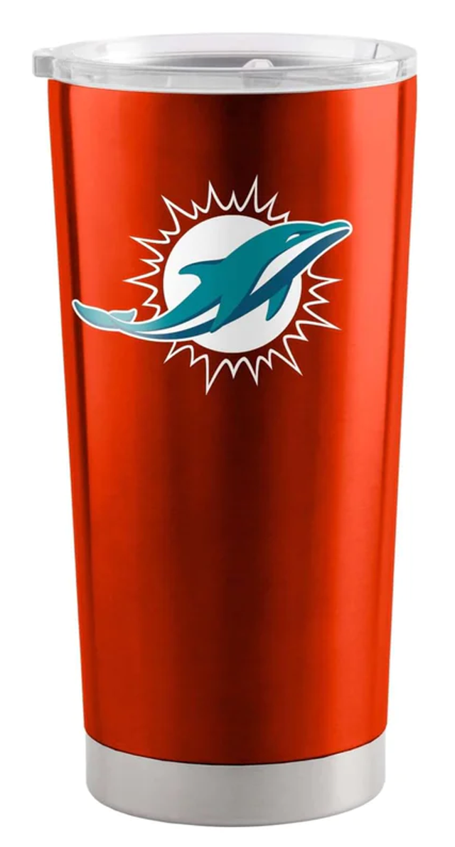 Vaso de viaje de acero inoxidable de 20 oz de los Miami Dolphins