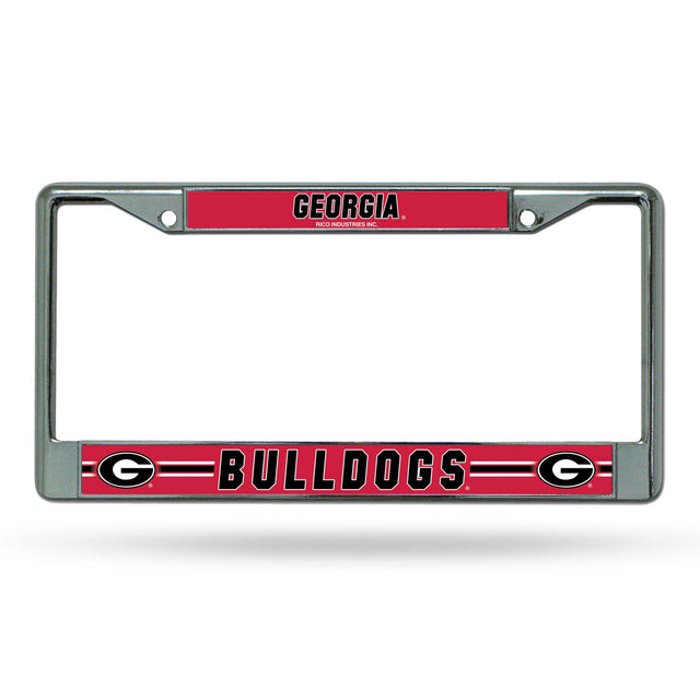 Georgia Bulldogs License Plate Frame Chrome Printed Insert