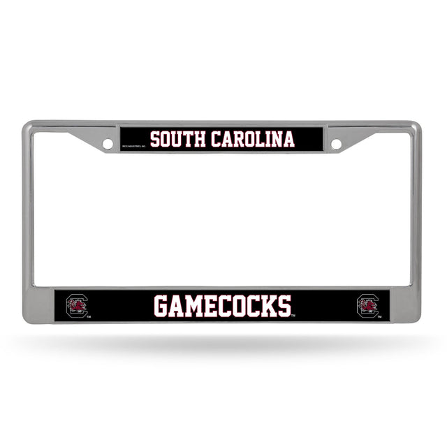 South Carolina Gamecocks License Plate Frame Chrome Printed Insert