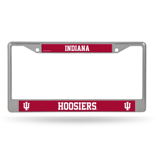 Indiana Hoosiers License Plate Frame Chrome Printed Insert