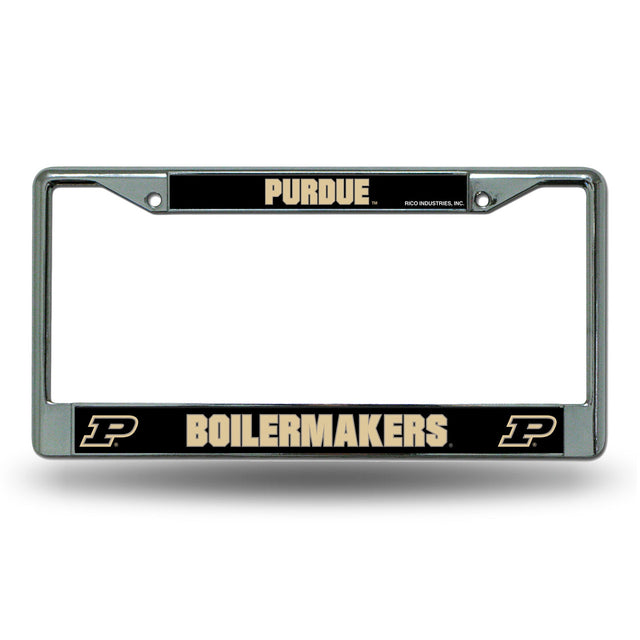 Purdue Boilermakers License Plate Frame Chrome Printed Insert