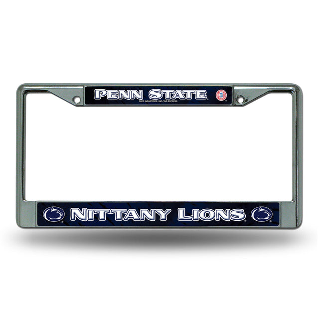 Penn State Nittany Lions License Plate Frame Chrome Printed Insert