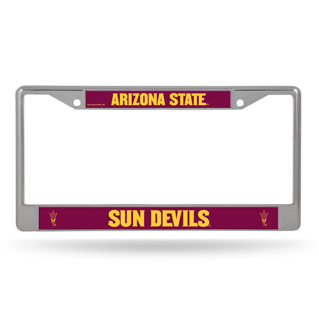 Arizona State Sun Devils License Plate Frame Chrome Printed Insert