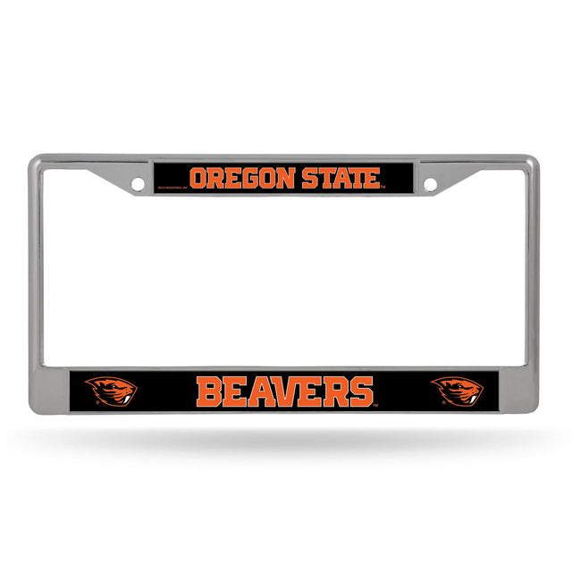 Marco para matrícula de Oregon State Beavers con inserto impreso cromado