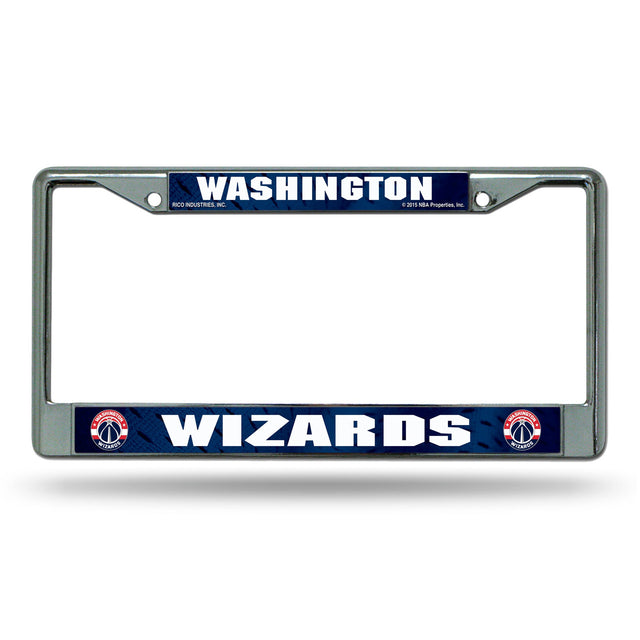 Washington Wizards License Plate Frame Chrome Printed Insert