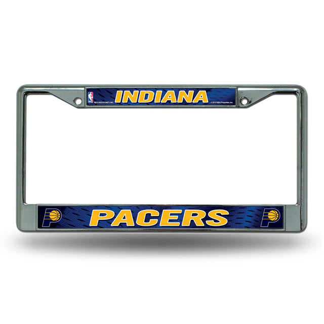 Indiana Pacers License Plate Frame Chrome Printed Insert