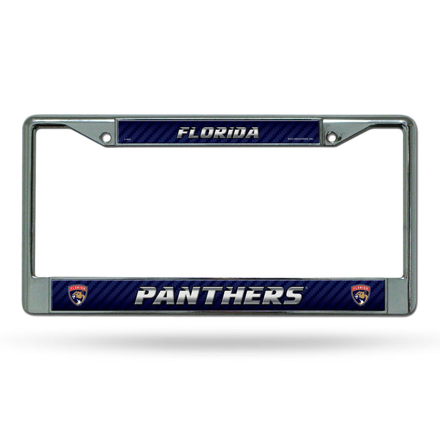 Florida Panthers License Plate Frame Chrome Printed Insert