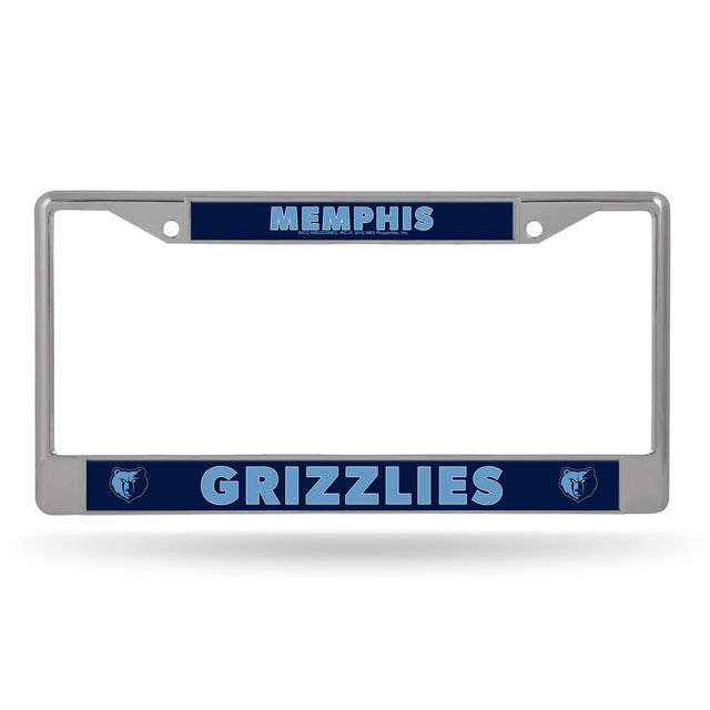 Memphis Grizzlies License Plate Frame Chrome Printed Insert