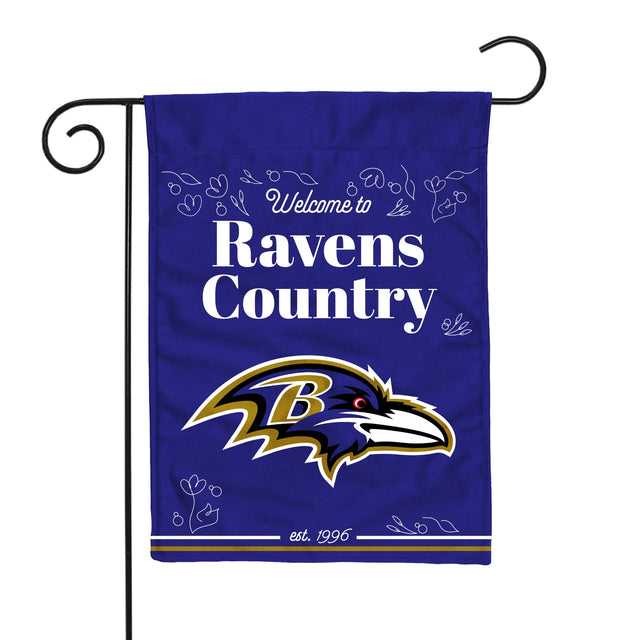 Bandera de jardín de doble cara de los Baltimore Ravens