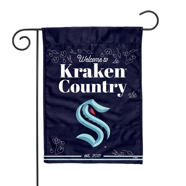 Bandera de jardín de doble cara de Seattle Kraken