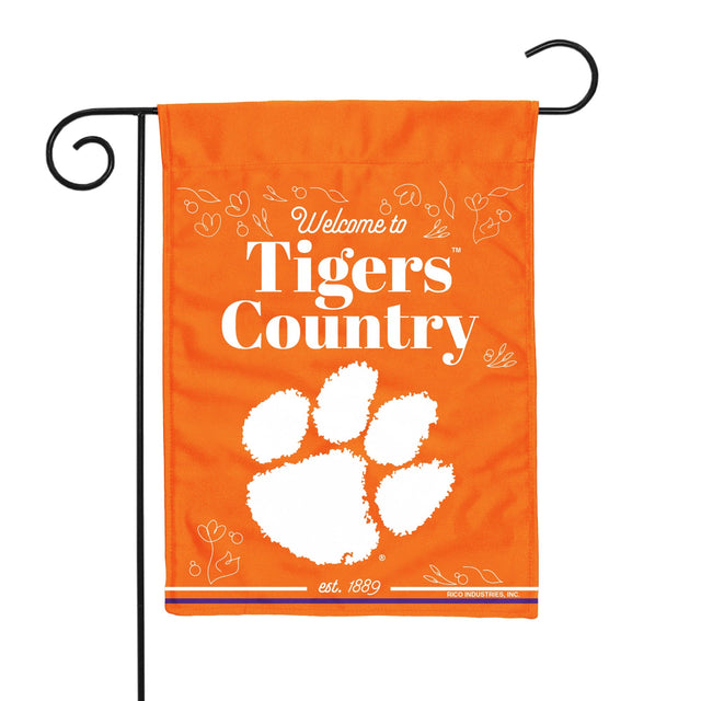 Bandera de jardín de doble cara de los Clemson Tigers