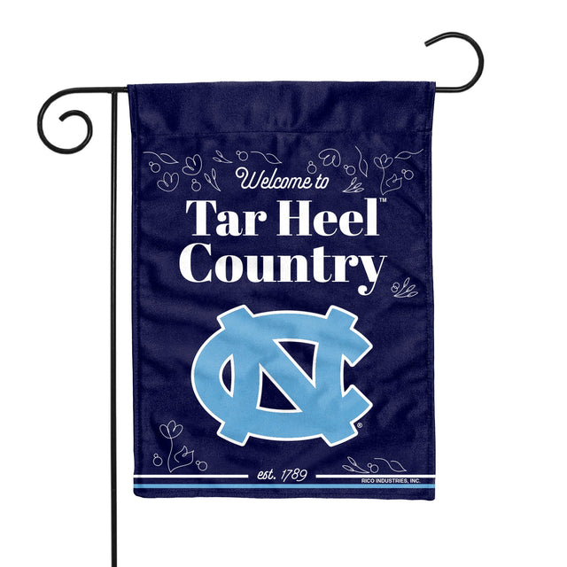 Bandera de jardín de doble cara de los Tar Heels de Carolina del Norte