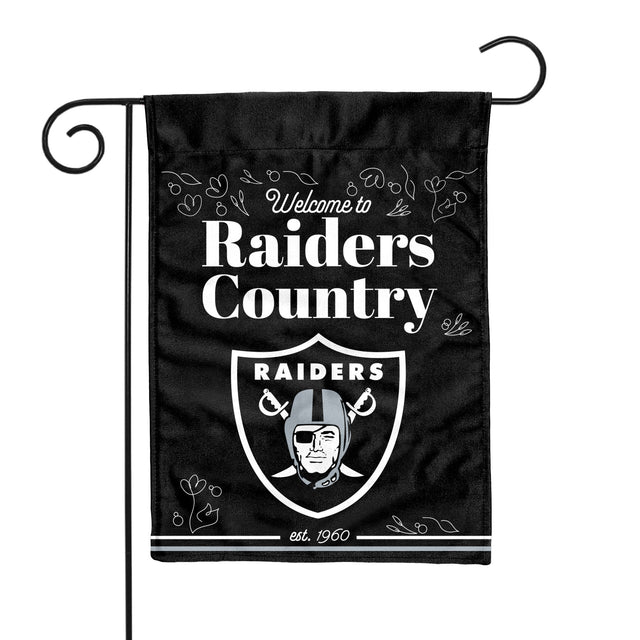 Bandera de jardín de doble cara de los Raiders de Las Vegas