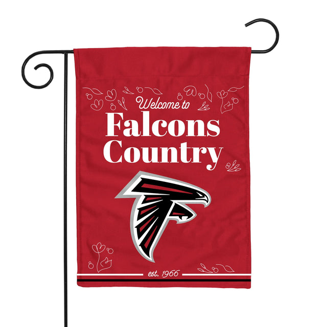 Bandera de jardín de doble cara de los Atlanta Falcons