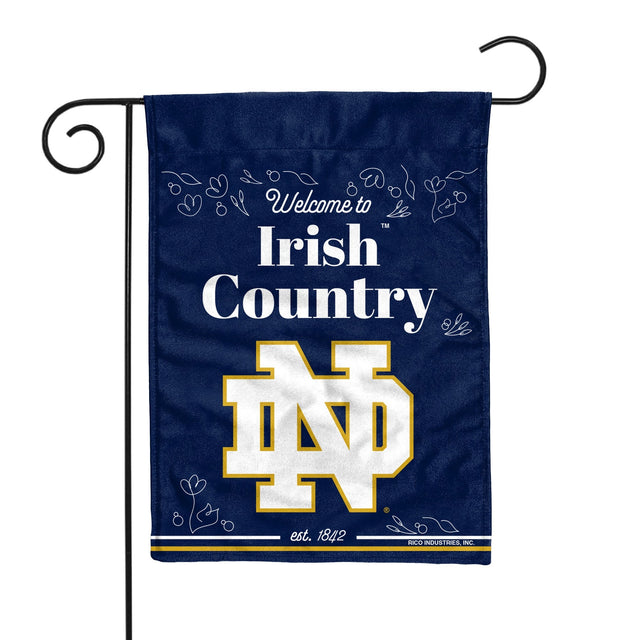 Bandera de jardín de doble cara de Notre Dame Fighting Irish