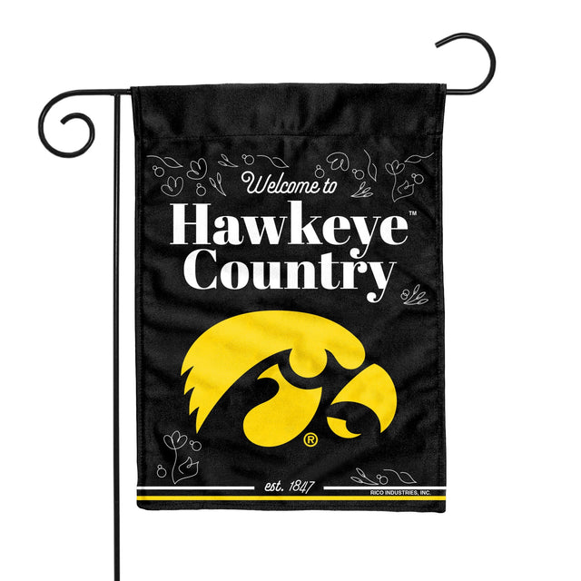 Bandera de jardín de doble cara de Iowa Hawkeyes