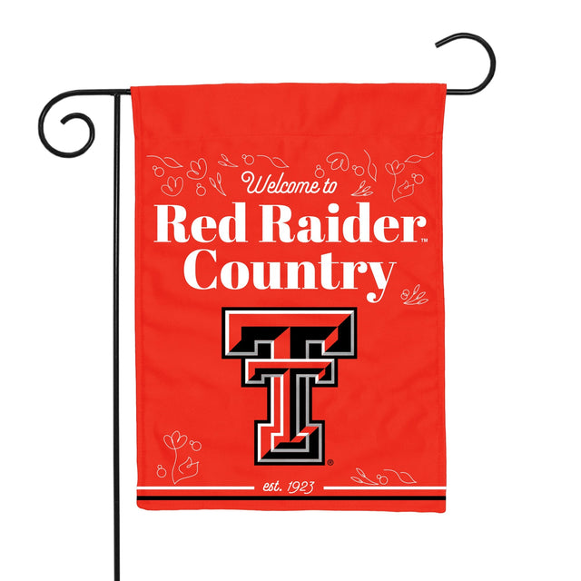 Bandera de jardín de doble cara de los Texas Tech Red Raiders