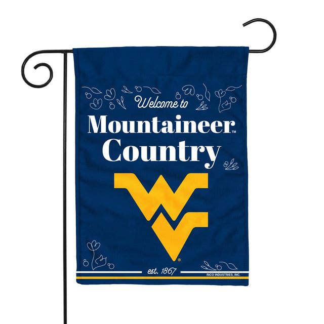 Bandera de jardín de doble cara de los Mountaineers de Virginia Occidental