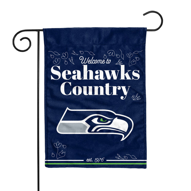 Bandera de jardín de doble cara de los Seattle Seahawks