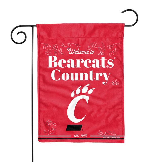 Bandera de jardín de doble cara de los Cincinnati Bearcats