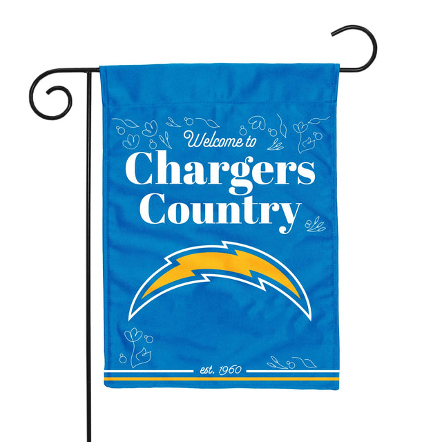 Bandera de jardín de doble cara de Los Angeles Chargers