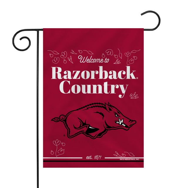 Bandera de jardín de doble cara de Arkansas Razorbacks