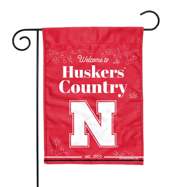 Bandera de jardín de doble cara de los Nebraska Cornhuskers