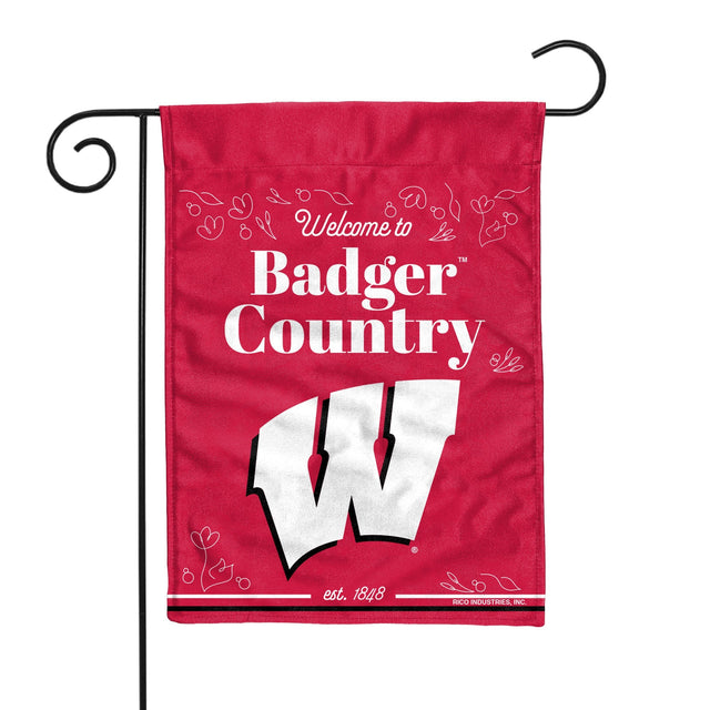 Wisconsin Badgers Double Sided Garden Flag