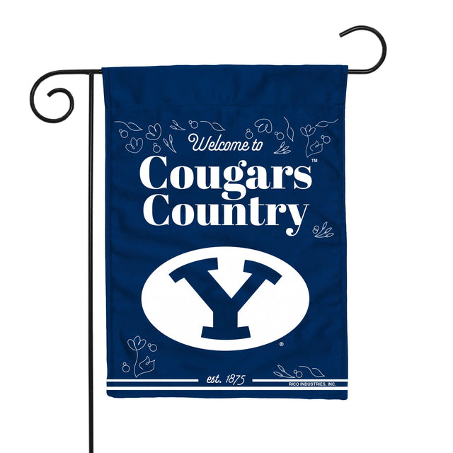 Bandera de jardín de doble cara de BYU Cougars