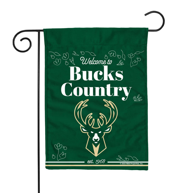 Bandera de jardín de doble cara de los Milwaukee Bucks