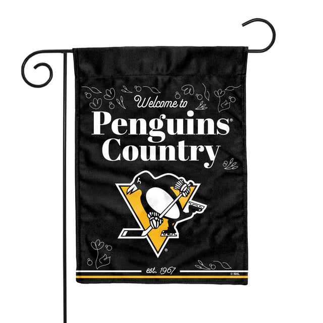 Bandera de jardín de doble cara de los Pittsburgh Penguins