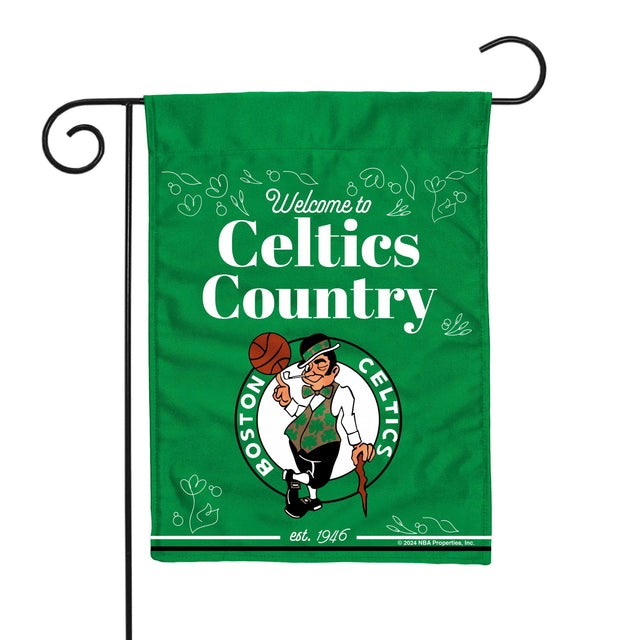 Bandera de jardín de doble cara de los Boston Celtics