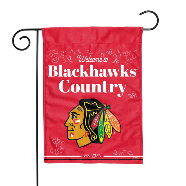 Bandera de jardín de doble cara de los Chicago Blackhawks