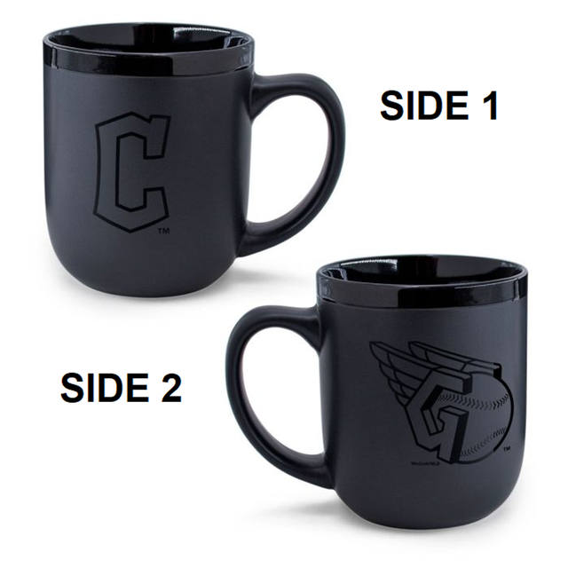 Taza de café de los Cleveland Guardians, 17 oz, color negro mate