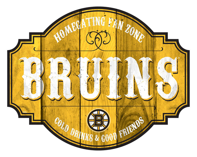 Letrero de madera de 12" de los Boston Bruins Homegating Tavern