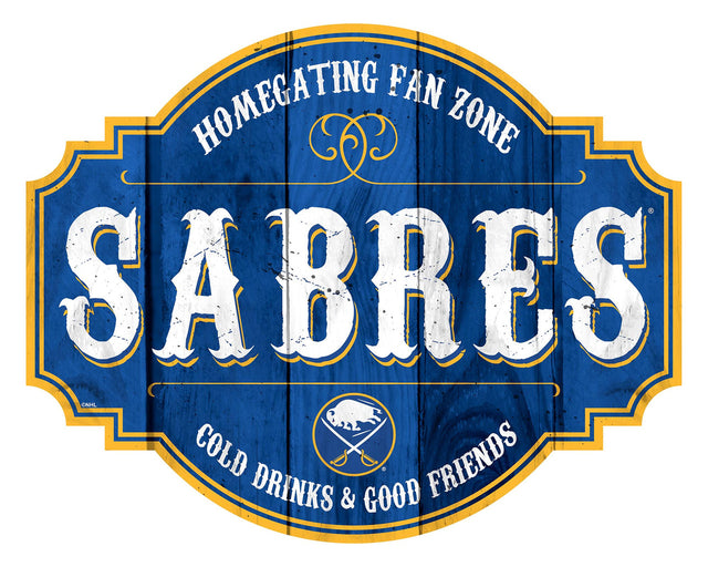 Buffalo Sabres Sign Wood 12" Homegating Tavern