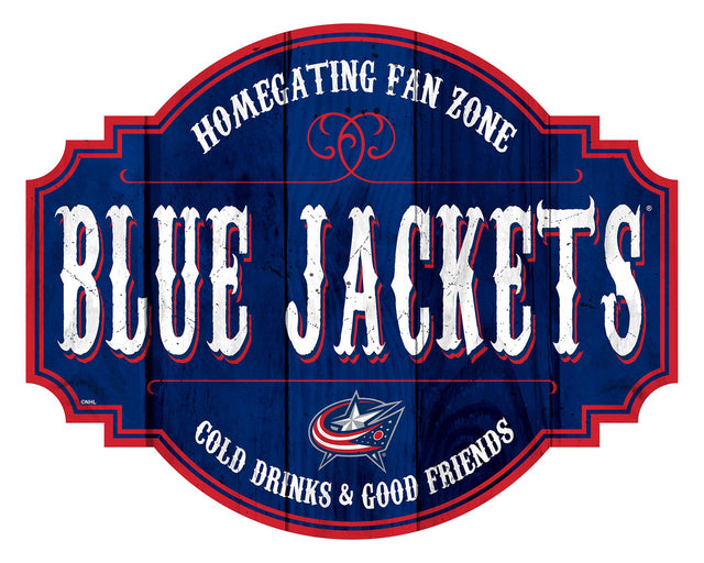 Columbus Blue Jackets Sign Wood 12" Homegating Tavern