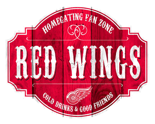 Detroit Red Wings Sign Wood 12" Homegating Tavern