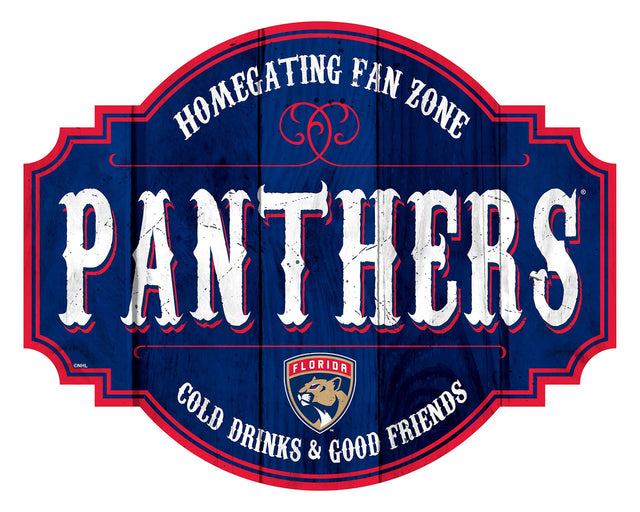 Letrero de madera de 12" de los Florida Panthers Homegating Tavern