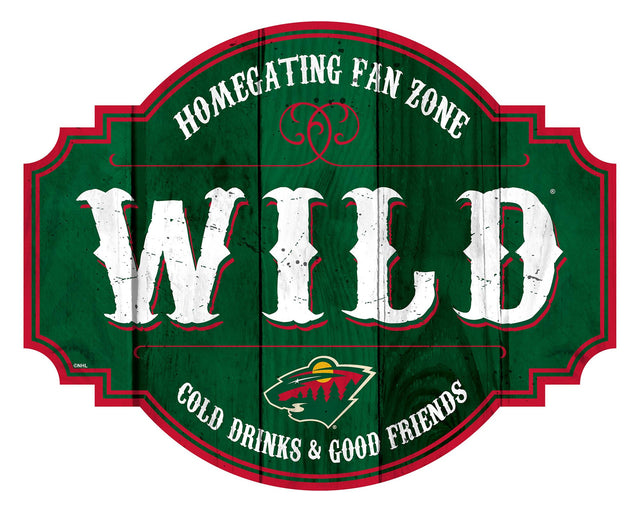 Letrero de madera de Minnesota Wild de 12" para Homegating Tavern