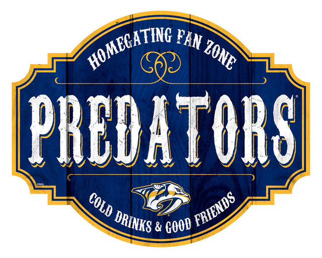 Nashville Predators Sign Wood 12" Homegating Tavern