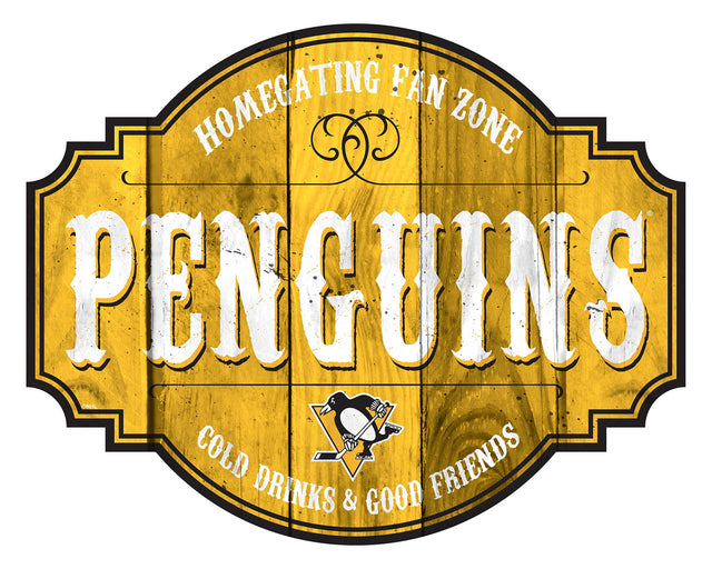 Letrero de madera de 12" de los Pittsburgh Penguins Homegating Tavern