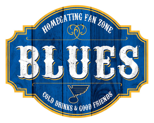 Letrero de madera de 12" de St. Louis Blues Homegating Tavern