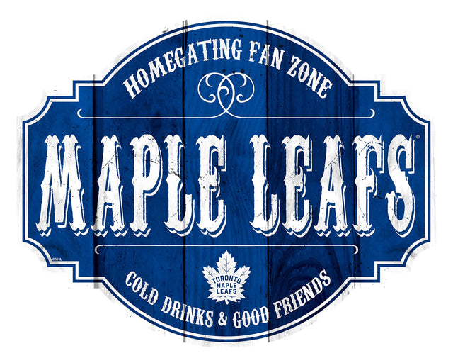 Letrero de madera de 12" de Toronto Maple Leafs Homegating Tavern